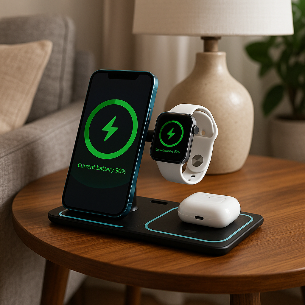 Station de Charge Sans Fil 3-en-1™ – iPhone, Apple Watch & AirPods – Paiement à la livraison
