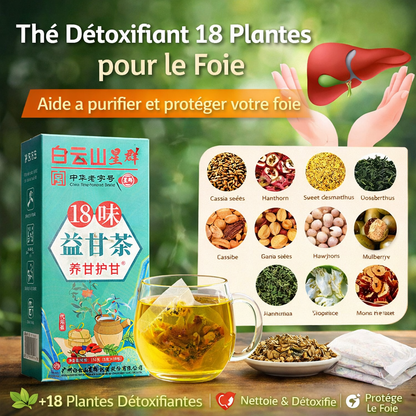 Thé Nettoyant pour le Foie – 18 saveurs de plantes naturelles détoxifiantes